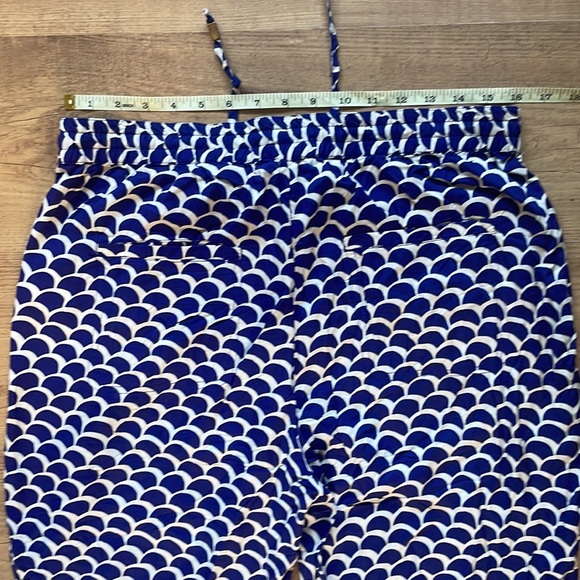 ANTHROPOLOGIE pants size M beaded sequin embellish navy blue pull on - Picture 3 of 6